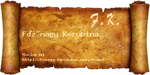 Fónagy Kerubina névjegykártya
